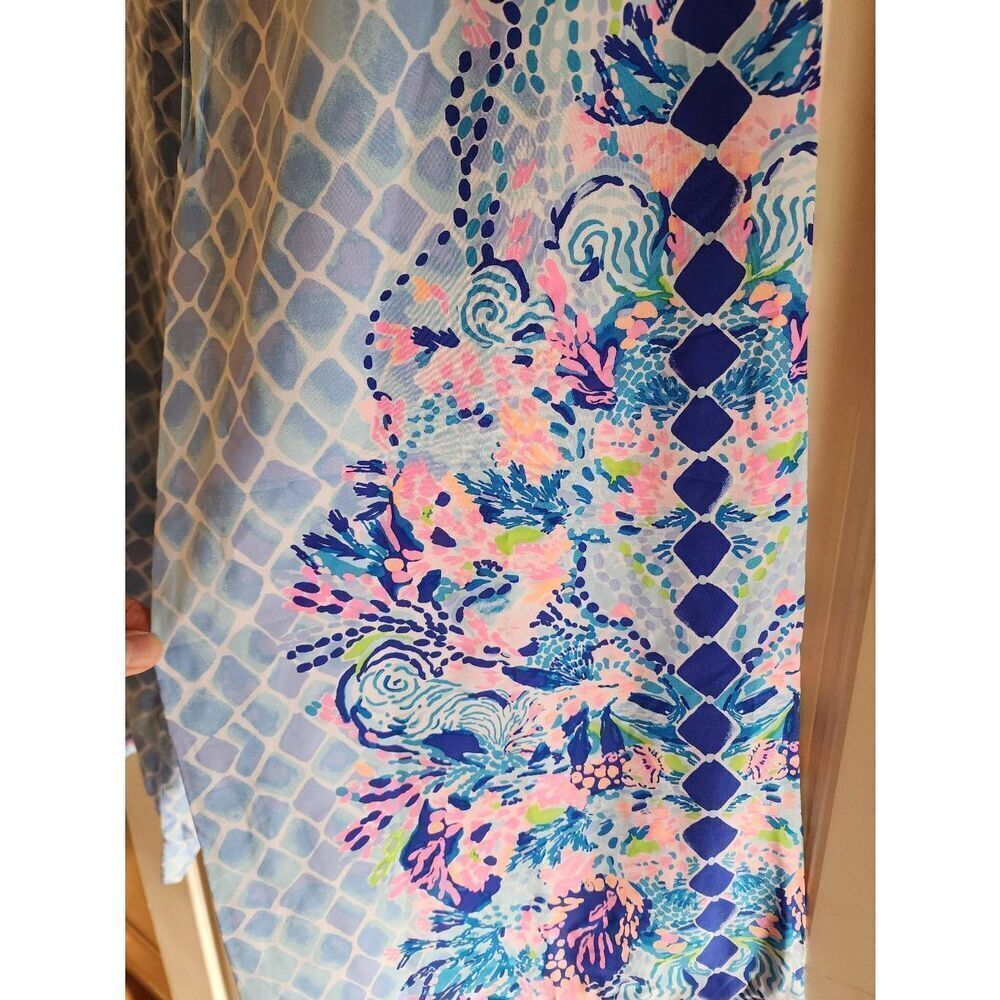 Lilly Pulitzer Blue Multi Wide Leg Pants - Picture 4 of 9